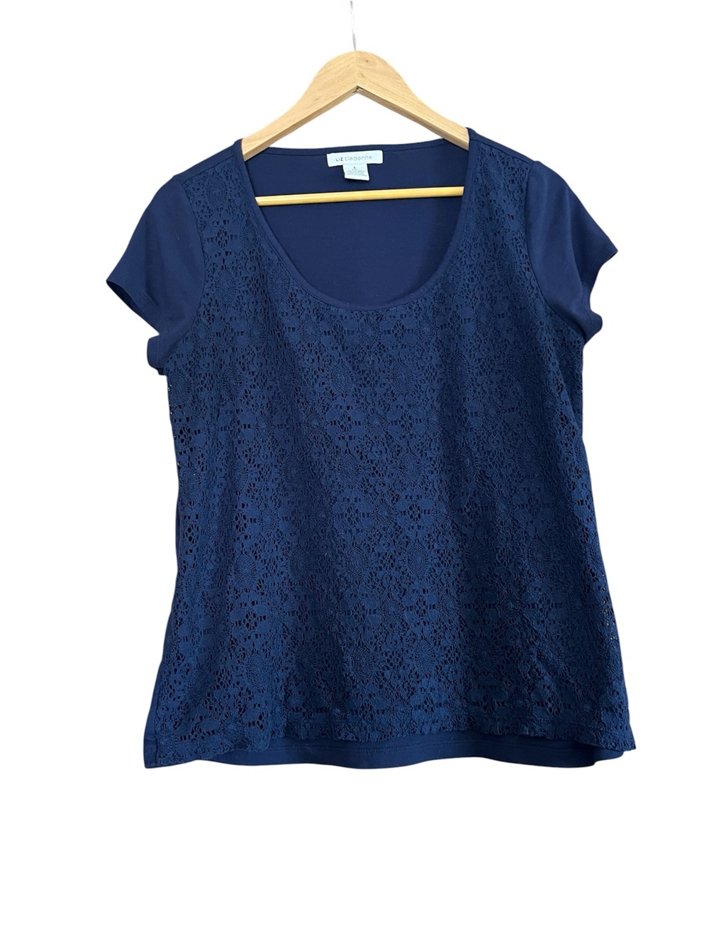 Liz Claiborne Lace Navy Blouse